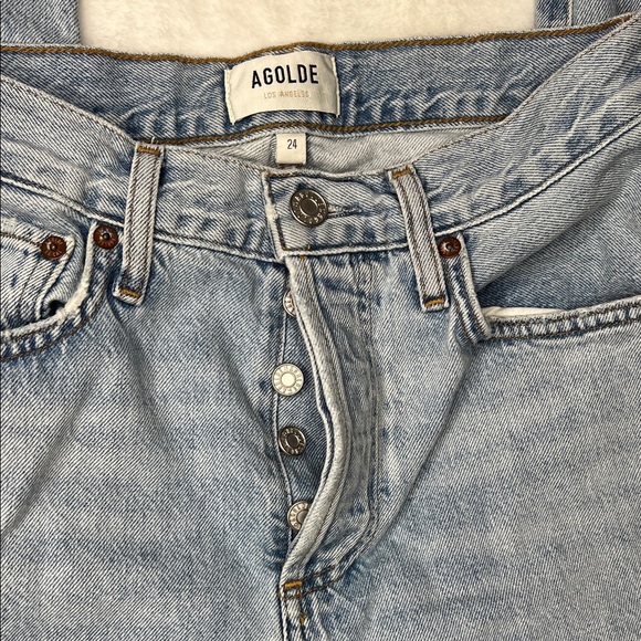 Agolde Austin Straight Jeans Lost Wash Size 24 - Picture 3 of 8